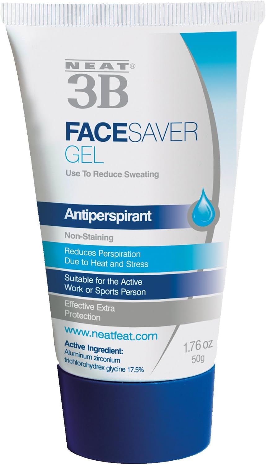 Neat Feat 3B Face Saver Antiperspirant Gel for Facial Perspiration and Shine, 1.76 Fluid Ounces, White and Blue: Health & Personal Care