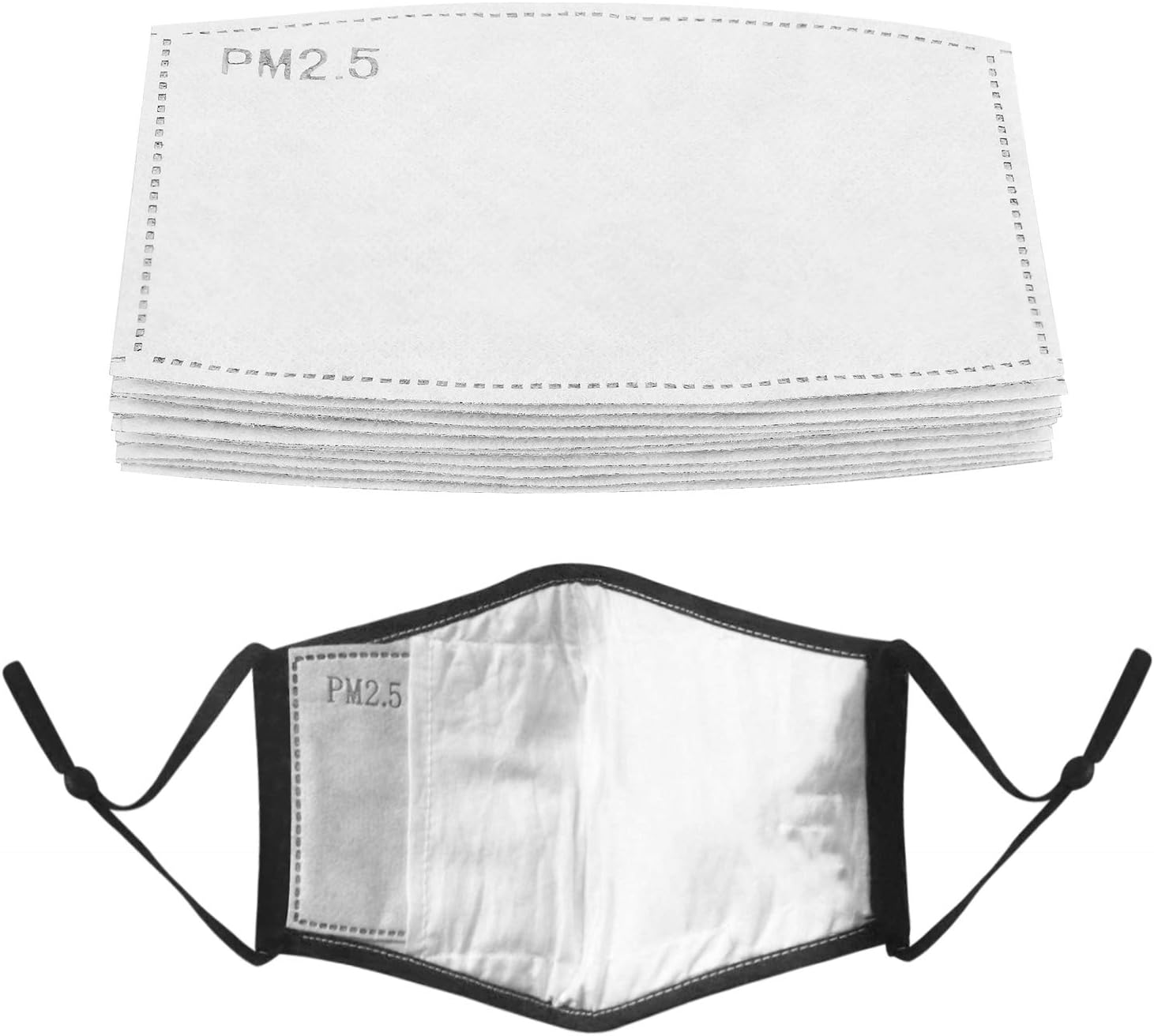 Goldenlight PM 2.5 Activated Carbon Filter Mouth Mask Filters Breathing Insert Protective 5 Layers Replaceable Face Mask Mask Filter 20Pcs