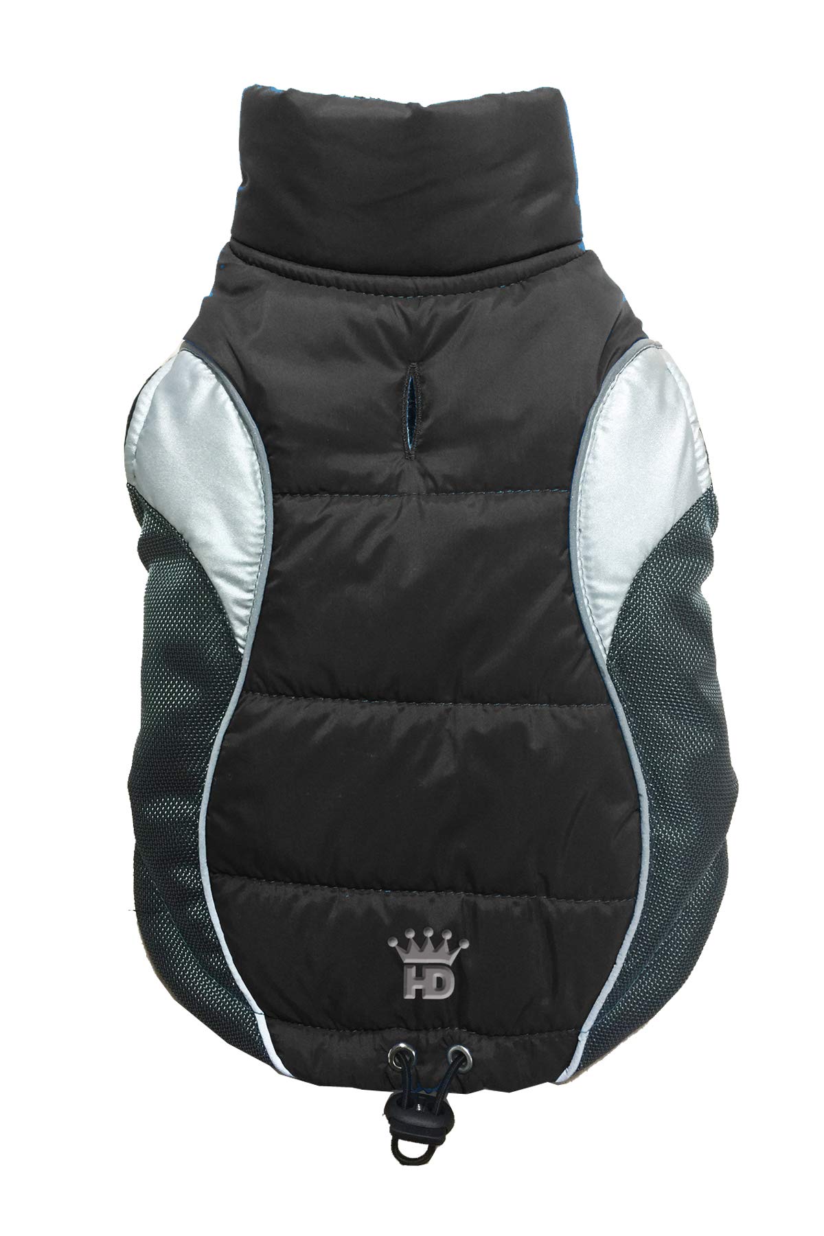 Hip Doggie HD-5WVBK-M Wave Reflective Puffer Vest Black M