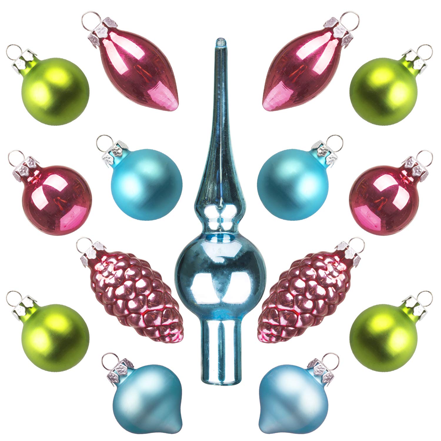 Kingyee Miniature Ornaments and Tree Topper Christmas Mini