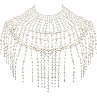 mi様　Pearl Chain Harness Amazon.com: Xerling Faux Pearl Shoulder Harness Body Chain
