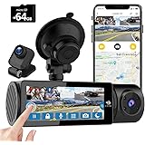 Z-Edge T3P Three Channel 4K Dash Cam Front and Rear, 4K+1080P Front and Inside, 1600P+1080P+1080P Three Way Triple Car Camera