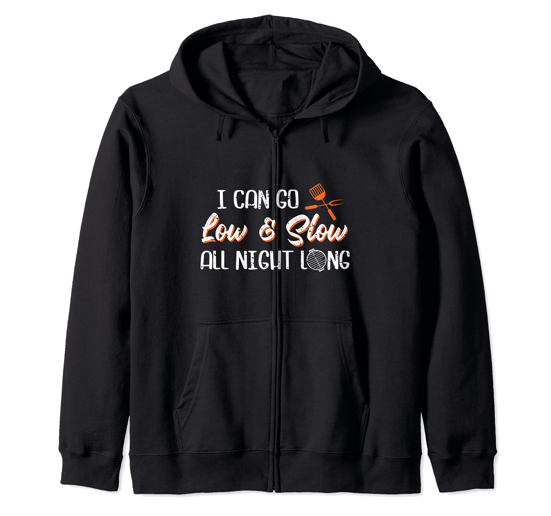 BBQ Slow & Low Funny Grilling Barbeque Pitmasters Zip Hoodie