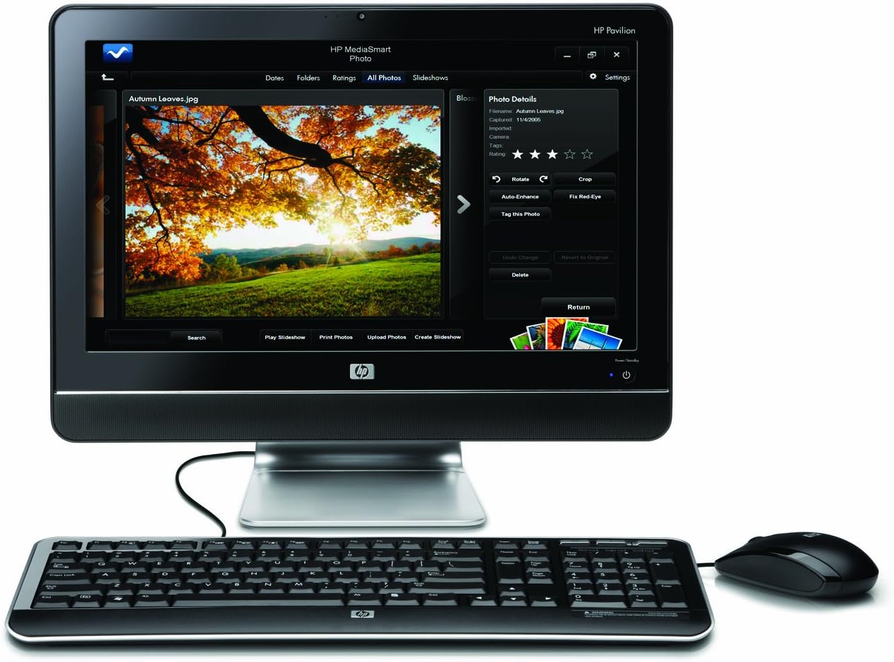 Amazon Com Hp Pavilion Ms225 18 5 Inch All In One Desktop Pc Black Discontinued By Manufacturer Computers Accessories