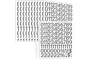 SODKNOW Black 1 inch Number Stickers 1-10, 1296 Pcs/12 Sheets Vinyl Numbers Stickers Labels Stick-on & Waterproof, Numbered Stickers Decal Decal for Sorting, Organizing, Storage Boxes, Lockers, Office&School