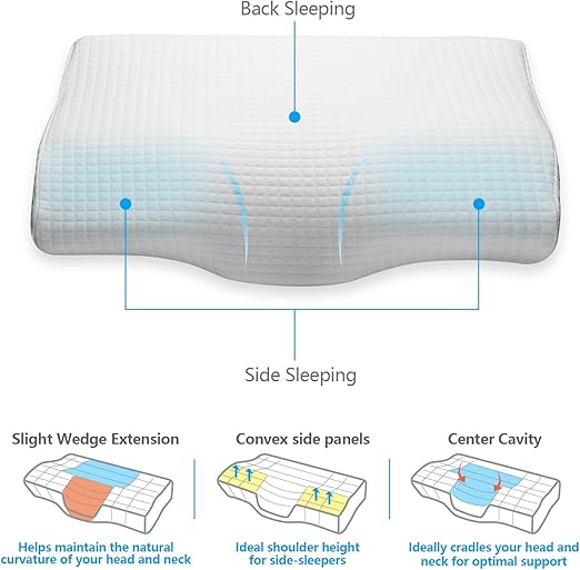 Amazon Com Memory Foam Bed Pillow For Sleeping Orthopedic
