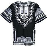CHAINUPON African Dashiki Cotton Shirt Men Women Festival Boho Hippie 60's 70's Bohemian