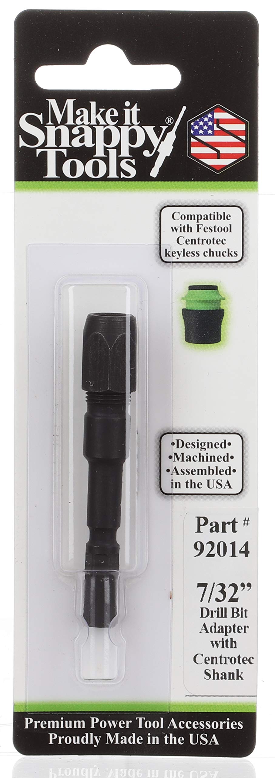 Make it Snappy Tools 7/32 Inch Drill Bit Adapter, Compatible with Festool Centrotec Chucks #92014 โ image 1