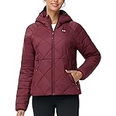 MIER Womens Puffer Jackets, Lightweight Packable Quilted Winter Coat with Hood，Water Resistant Warm Puffy Jacket for Travel