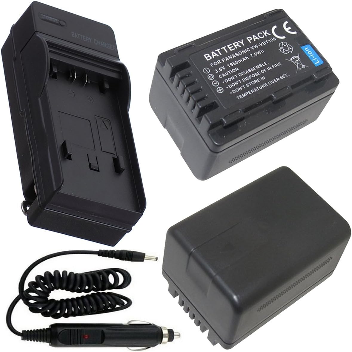 2 Battery + Charger For Panasonic HCW580 HCW580K HD Amazon.co.uk