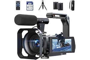 Camcorder Video Camera 5K, 56MP Vlogging Cameras with IR Night Vision, WiFi, 16X Digital Zoom 3” Touchscreen YouTube Cam Cord