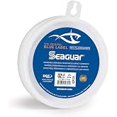 Seaguar Blue Label Fishing Leader Line for Saltwater, 100% Fluorocarbon, Clear, Multiple Sizes