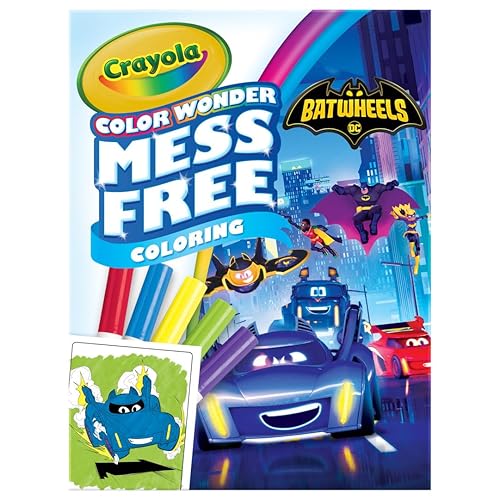 Crayola Batwheels Color Wonder Activity Set, Batman Mess Free Coloring Pages for Toddlers, Batman Gifts, Toys for Boys & Girls