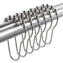 Titanker Shower Curtain Hooks Rings, Rust-Resistant