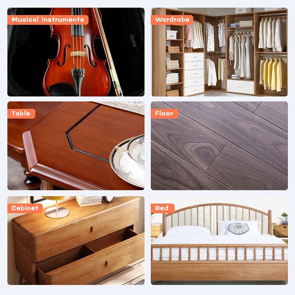 Holzkitt Reparaturset, Laminat Parkett Reparatur 18 Farben Holzspachtelmasse zum Ausbessern Holz Möbel Reparaturset von Risse Löcher Kratzer für Holzboden, Arbeitsplatte, Tür, Schrank, Treppe usw. 6