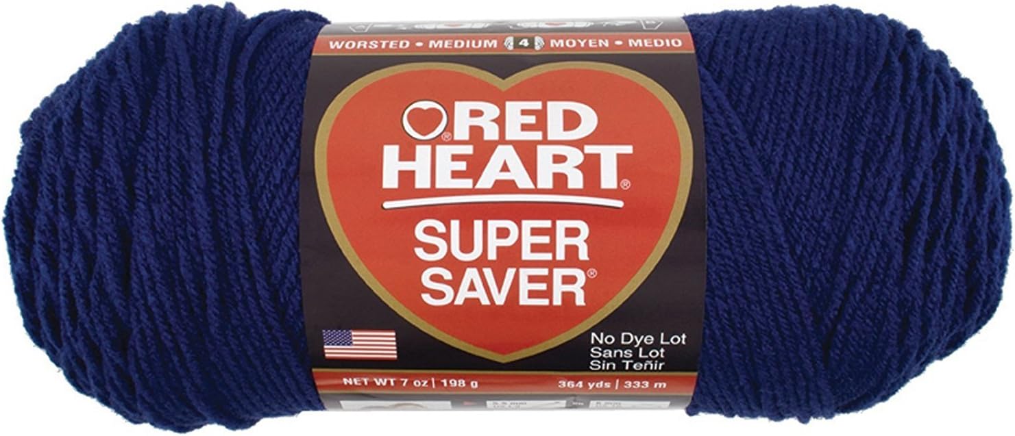 Bulk Buy: Red Heart Super Saver Yarn (3-Pack) Soft Navy E300-387