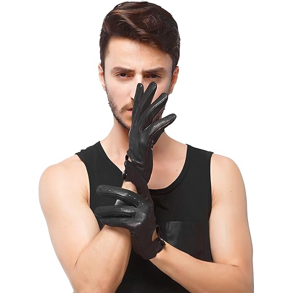 DeliciousTaylormade ノーヘルDexxtreamRide Nappaglo Men's Deerskin Leather Driving Gloves Touchscreen Full