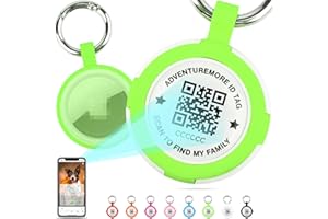 ADVENTUREMORE Tags Holder with QR Code Dog Tag, Tags Case with Anti-Lost O-Ring, Waterproof Dustproof Tags Keychain Holder fo