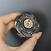 T-Conceal EDC Fidget Sliders Open Armor Spinning TopFidget Toys Stress Relief for Adults Magnetic Metal (Gray Gold)