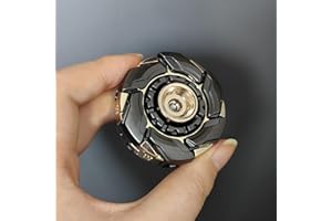 T-Conceal EDC Fidget Sliders Open Armor Spinning TopFidget Toys Stress Relief for Adults Magnetic Metal (Gray Gold)
