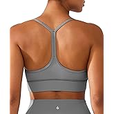 BRXL Y Back Sports Bras for Women Padded Racerback Low Impact Soft Thin Strap Workout Yoga Gym Casual
