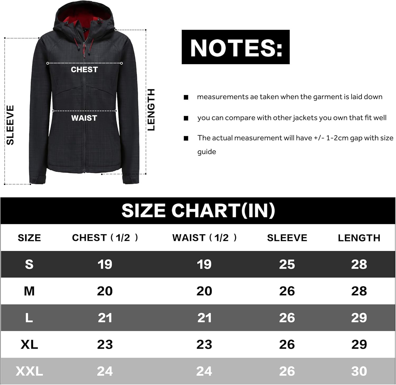 svacuam Women's Fleece Lined Softshell Waterproof Jacket Lightweight Anorak Hiking Coat: Clothing
