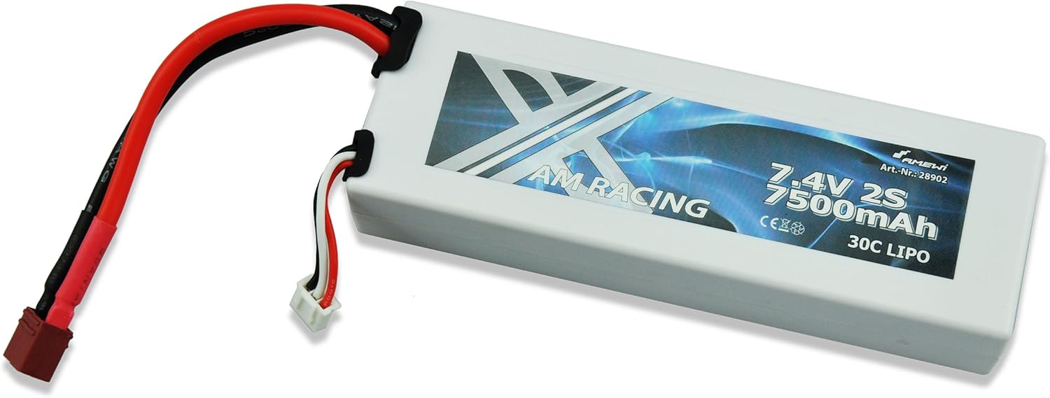 Amewi 2 Batterie Lipo 2s 7 4 V 7500 Mah 30c Etui Rigide Amazon Fr Jeux Et Jouets