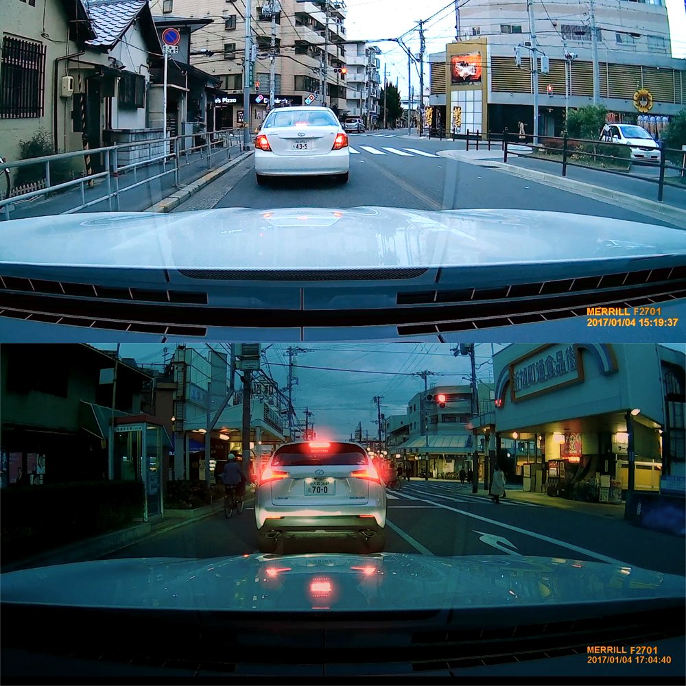 MERRiLL 1080P dash cam 170° Wide Angle Night Vision new design 15 mega pixel and 32GB card