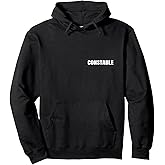 Constable WHITE FRONT PRINT Police Law Enforcement On Duty Pullover Hoodie