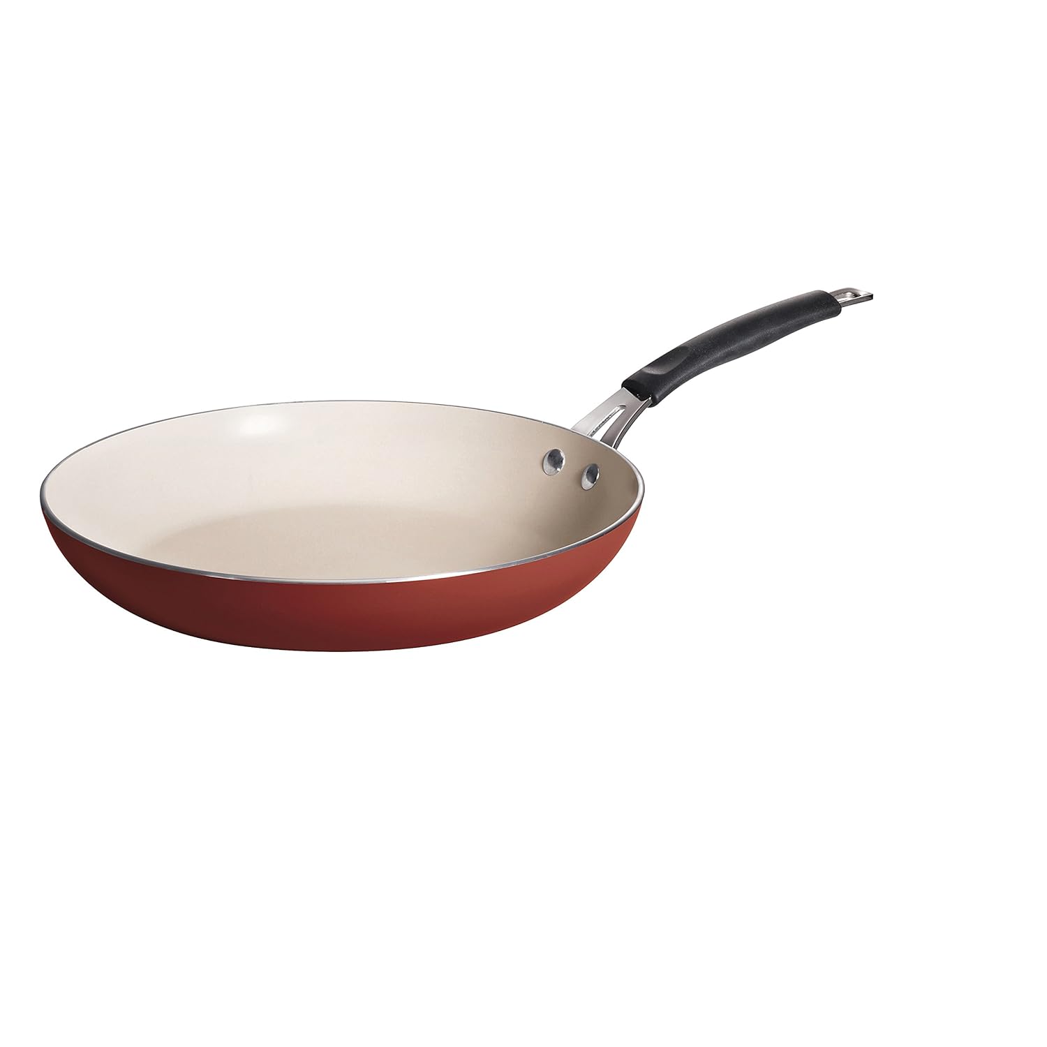 Tramontina 80151/055DS Style Simple Cooking Heavy-Gauge Aluminum, PFOA-free Nonstick Fry Pan, 12-Inch, Spice Red, Made in USA