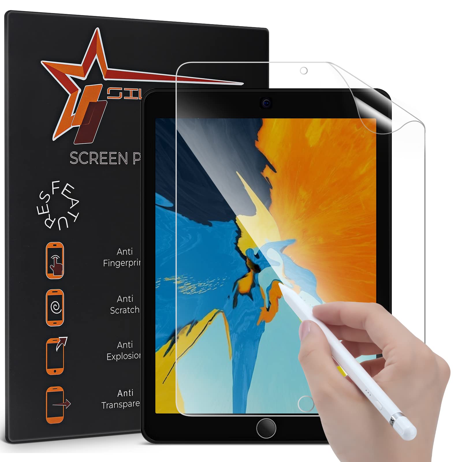 SILCOSTAR [2 PACK] Paper film Screen Protector-Drawing & Writing- For iPad Air 10.5"/ iPad Pro 10.5"-Ultra HD Clear Paper Screen Protector Guard Cover For Apple iPad Air3 (10.5") 2019