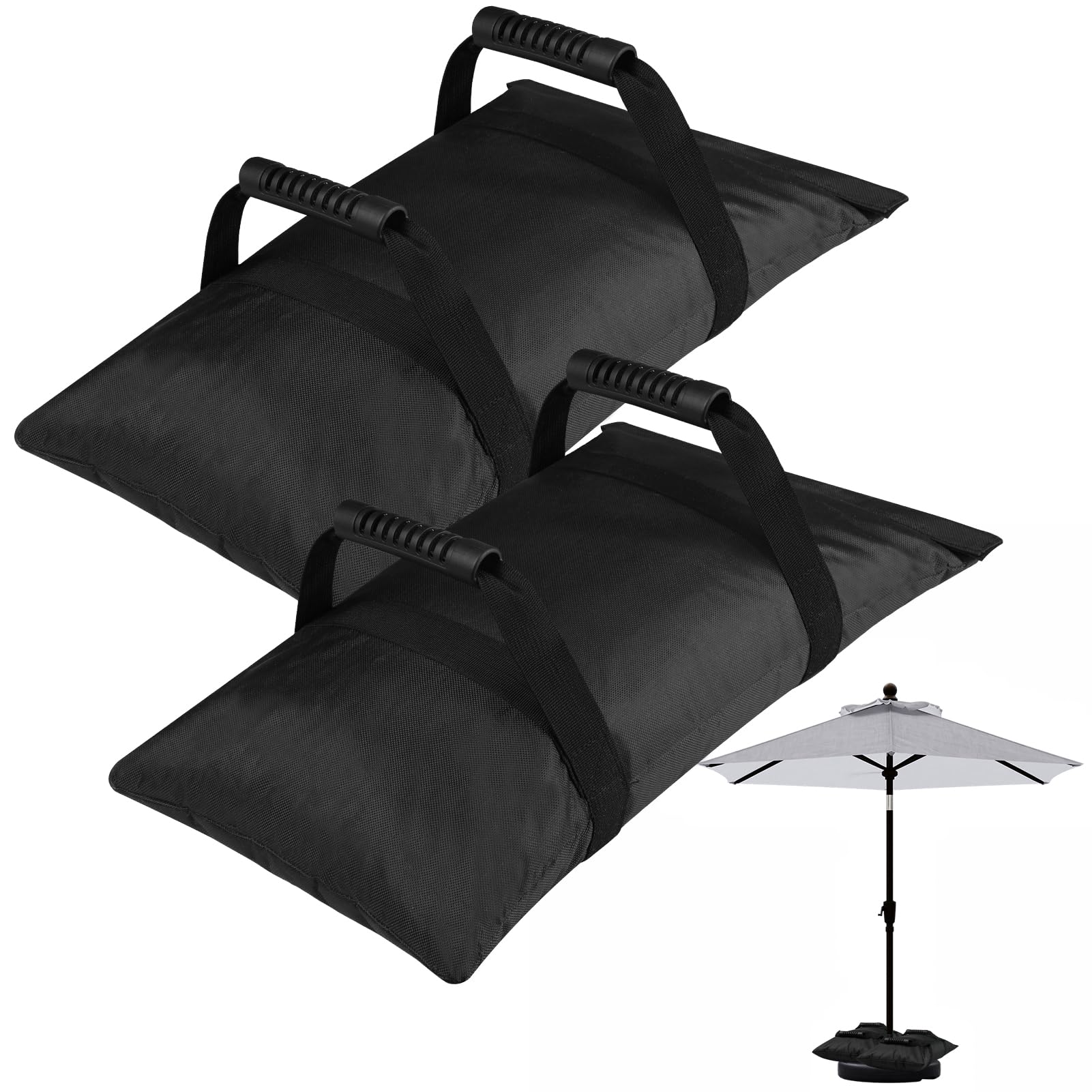 Photo 1 of Umbrella Base Weight Sandbags, 2 x 45 LBS Fillable Straight Sand Bags for Cantilever Patio Umbrella, Trampoline, Outdoor Garden Backyard Furniture(Without Sand)