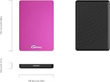 Sonnics 500GB Pink External Portable Hard Drive Type C USB 3.1 PC Mac TV Xbox view 2