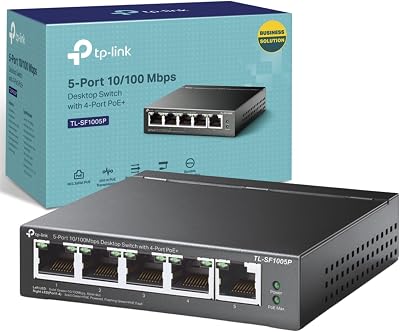 TP-Link TL-SF1005P 5 Port PoE Switch 67W 4 PoE+ Desktop Plug & Play