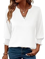LOMON Women's 2025 Fashion Tops 3/4 Length Sleeve