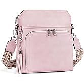 Roulens Crossbody Purse for Women Vegan Leather Medium Crossbody Wallet Bag for Travel Women Shoulder Handbags with Tassel