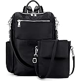 UTO Women Backpack Purse Oxford Waterproof Cloth Nylon Ladies Rucksack Detachable Crossbody Shoulder Bag