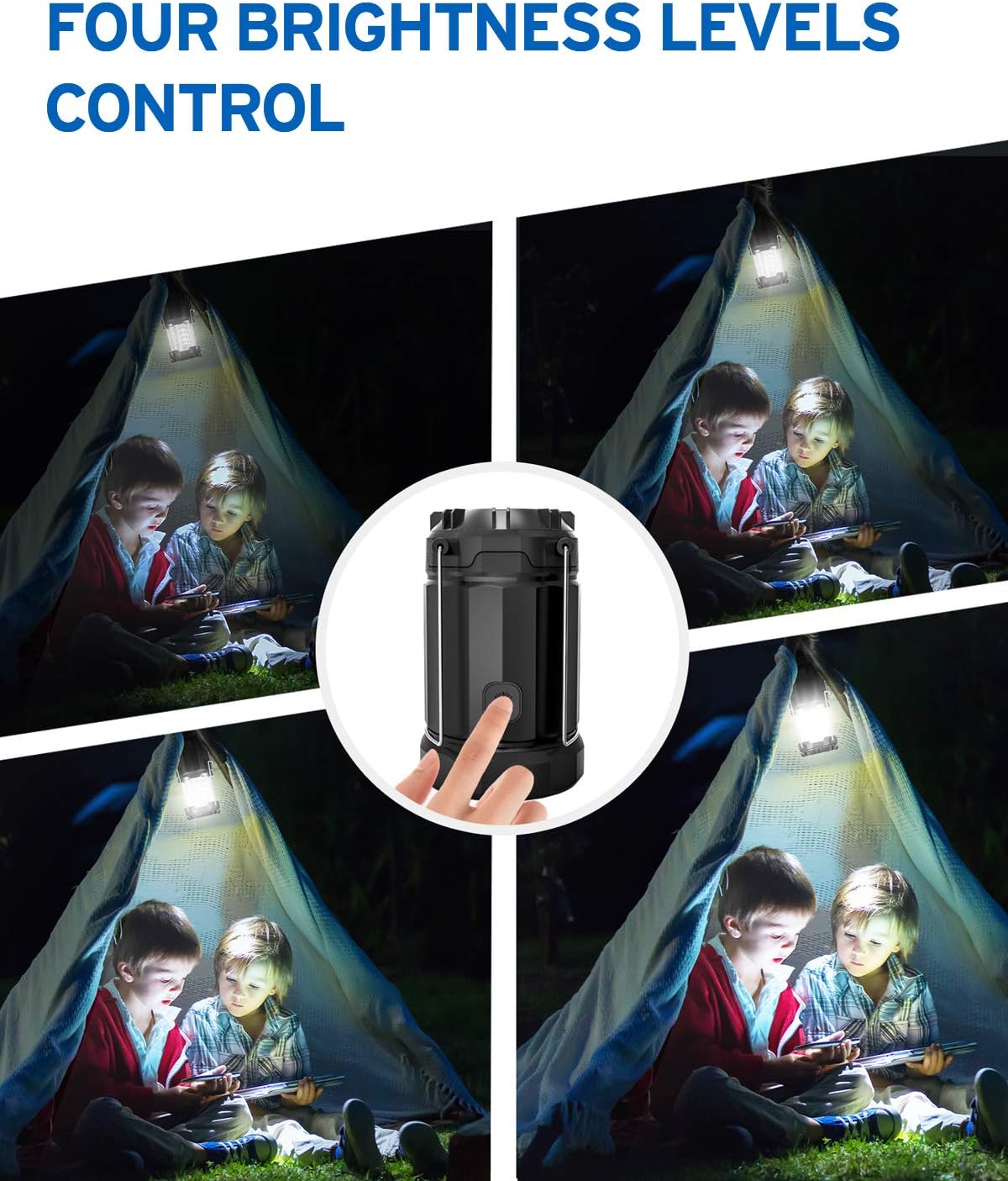 Etekcity Camping Lantern Battery Powered Led Lights with AA Batteries, Upgraded Magnetic Base and Brightness Control Flashlights for Power Outage, Backpacking, Hiking, Storms: Sports & Outdoors