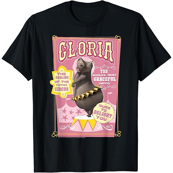Amazon.com: Madagascar Gloria Circus Darling Text Poster Premium T