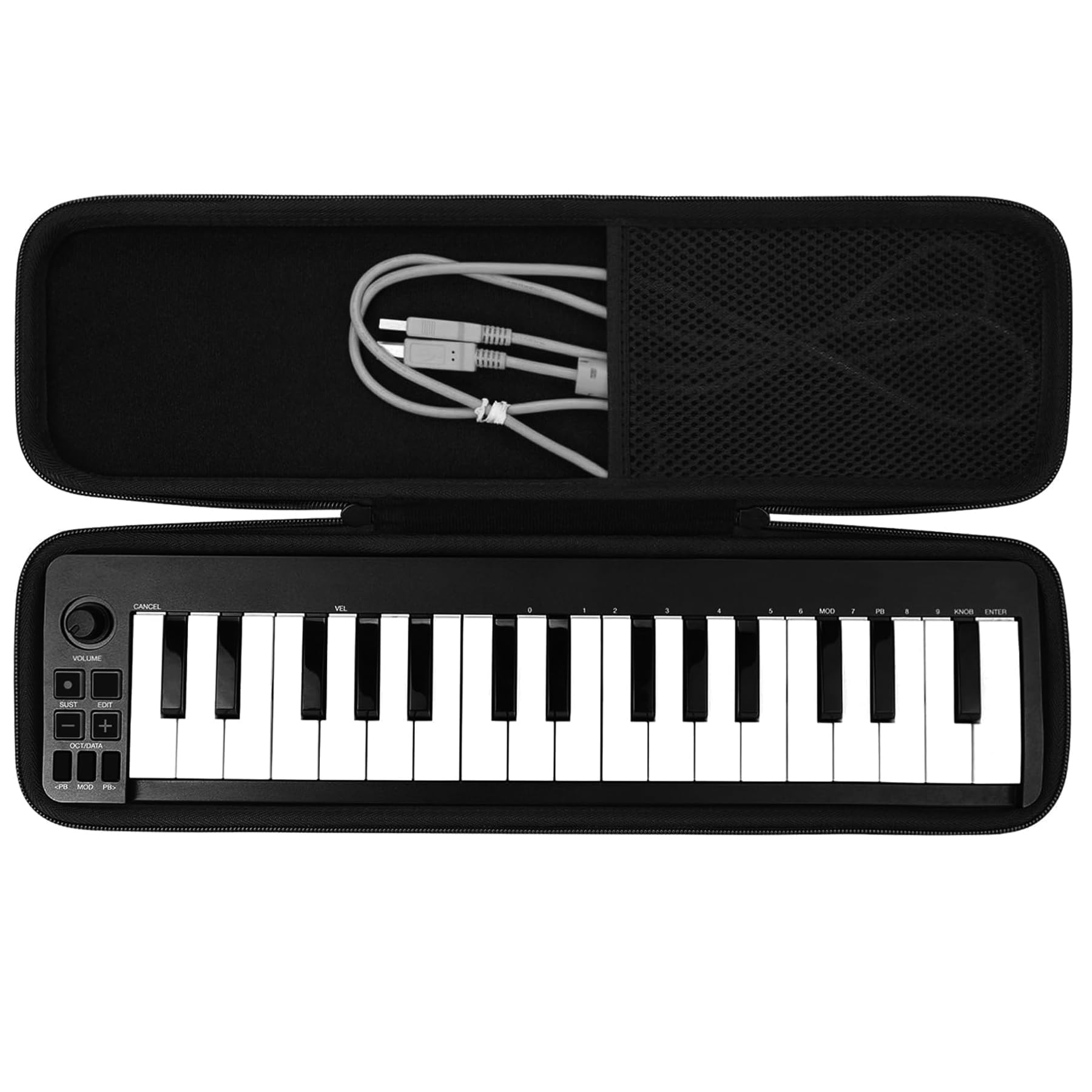 Khanka Hard Travel Case Compatible for M-Audio Keystation Mini 32 MK3 / MK2 Portable USB MIDI Keyboard Controller.(case only)