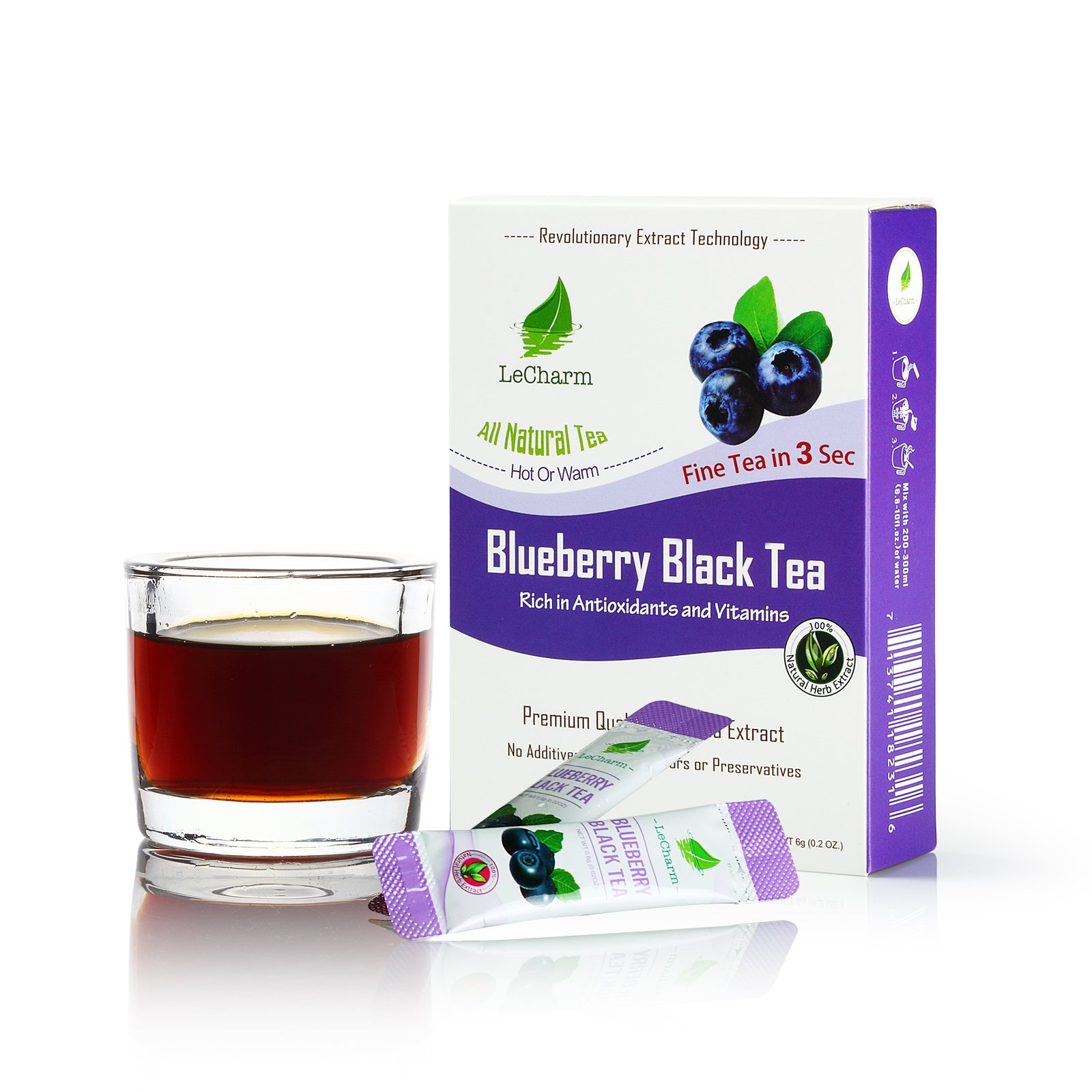 Strawberry Green Instant Tea on the Go LeCharm 100