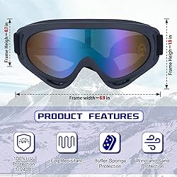 Dizywiee 2-Pack Kids Ski Goggles, Snowboard Goggles