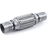 RP Remarkable Power Exhaust Flex Pipe - 2.25" X 12" Body, Stainless Steel Double Braided, 16" Overall