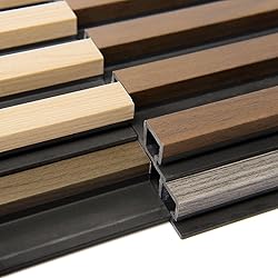 Art3d 4-Pack 6 x 6 Inch WPC Wood Slat Wall Panel