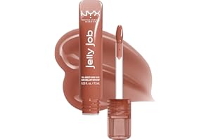 NYX PROFESSIONAL MAKEUP Jelly Job Lip Gloss, Lip Tint Gloss with Full-Bodied, Smoothing, and Hyper-Glossy Shine - Toast N' Jelly (Pale Nude)