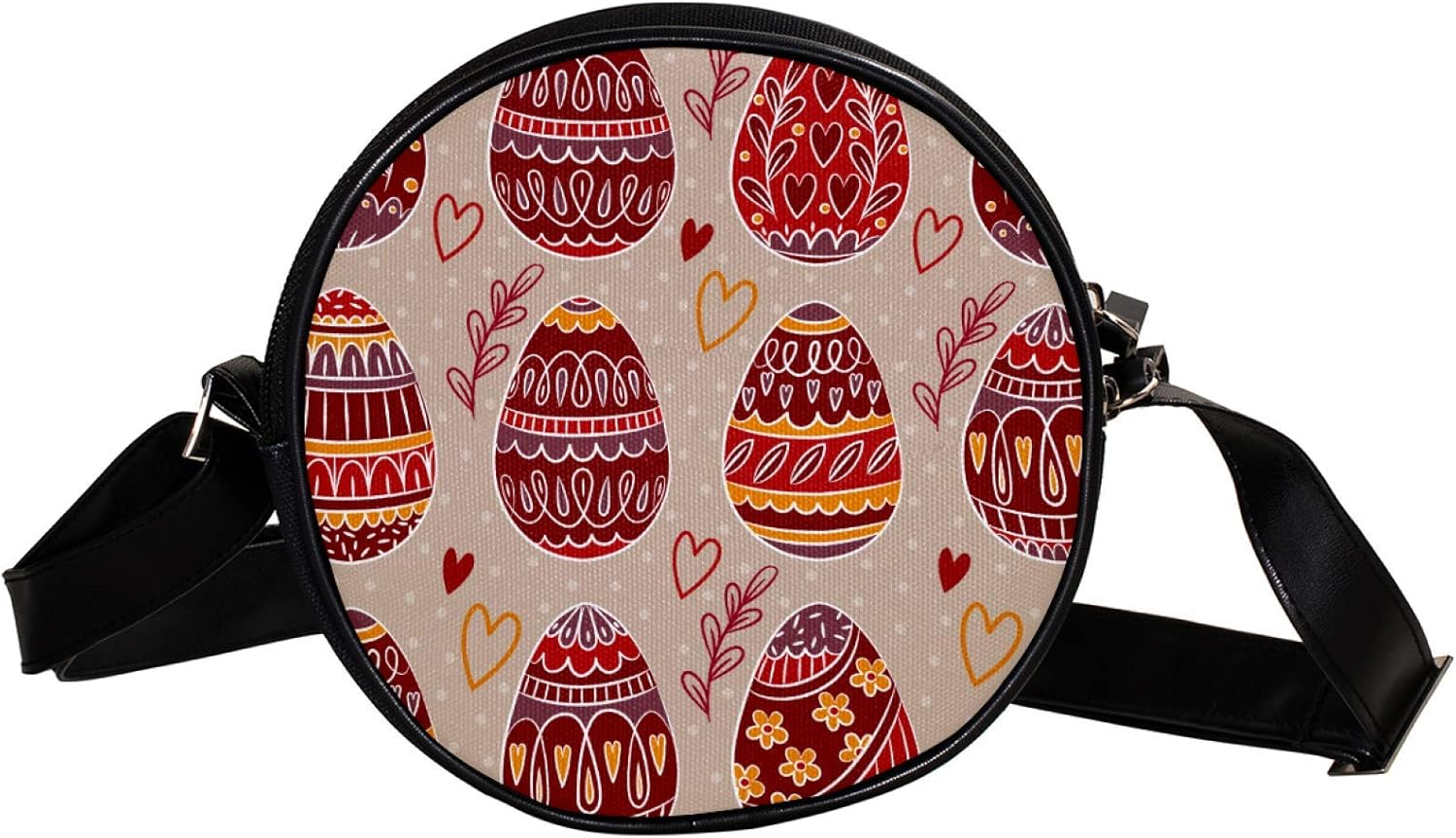 Easter Eggs Collection Diagonal pouch Round Crossbody Wallet, Shoulder