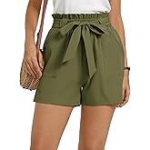 GRACE KARIN Women Summer Casual Shorts with Pockets Bowknot Tie Waist