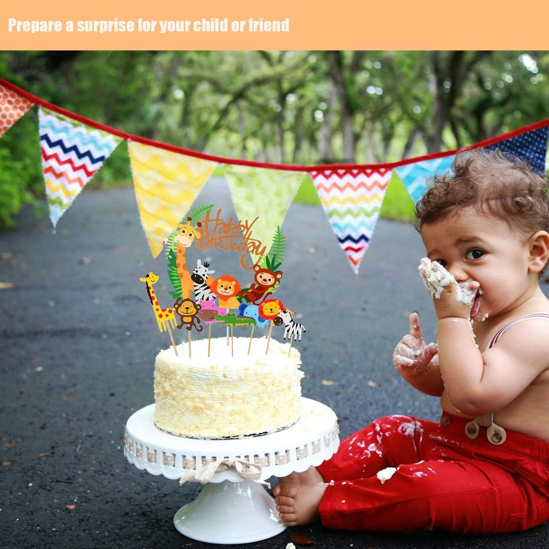 Anniversaire Topper Pour Enfant Gateaux Pour La Decoration De Petits Gateaux Gateaux Decorations Pour Cupcakes Motif Animaux Muffins Hongecb Animaux Cupcake Topper Friandises 36 Pieces Decorations Et Accessoires De Fete Decorations Et