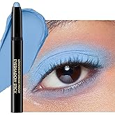 Erinde Waterproof Cream Eyeshadow Stick, Light Sky Blue Matte Eye Shadow Sticks, Cream to Powder Eyeshadow Crayon, Buildable & Blendable Long-Lasting Eye Shadow Stick, Vegan & Cruelty-Free, 10