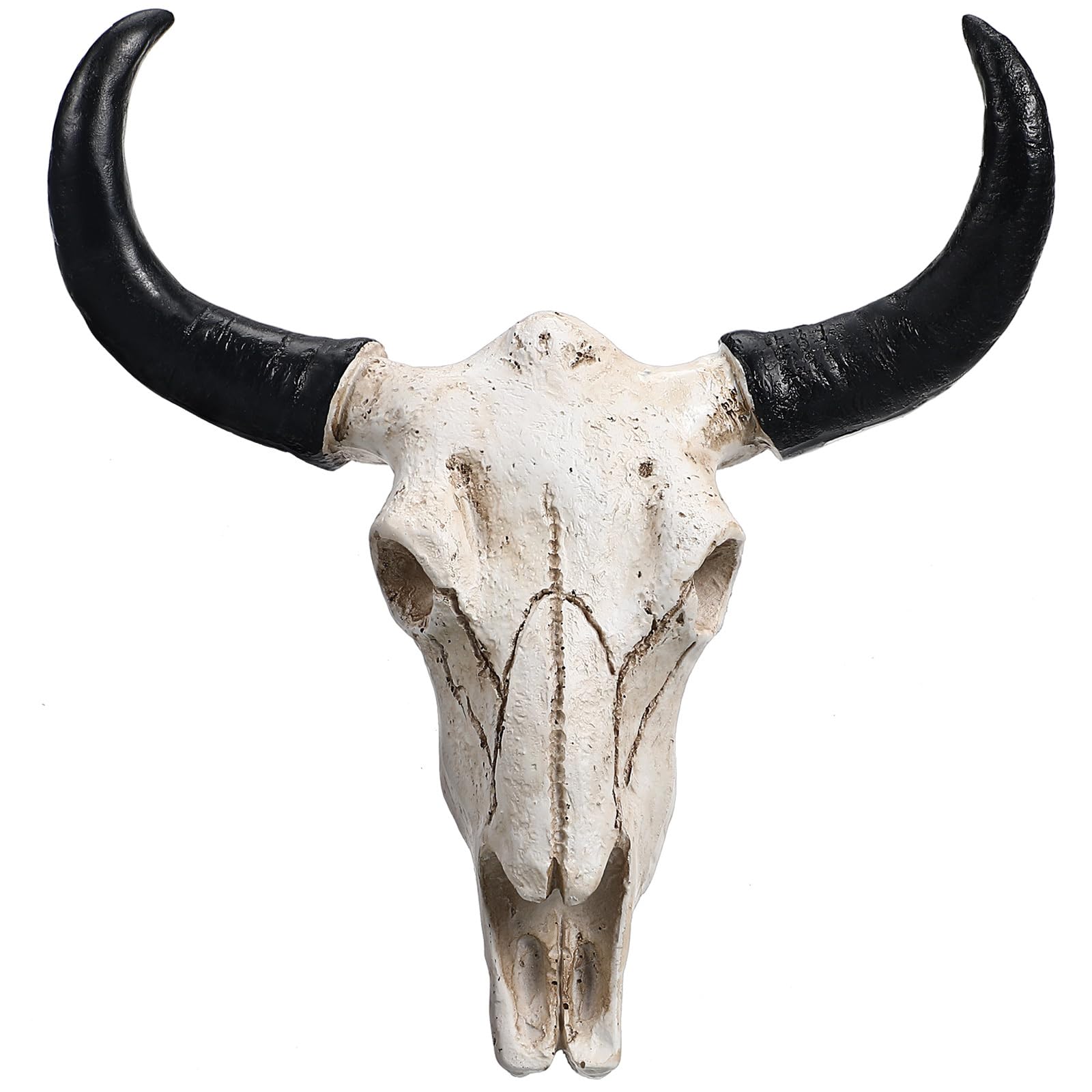 Photo 1 of Resin Long Horn Cow Skull Wall Plaque - Christmas Art Crafts Ornaments, Cow Bull Bison Skull Decor, Resin Skull Sculpture Wall Hanging Art for Home Decor and Western Themed Rooms